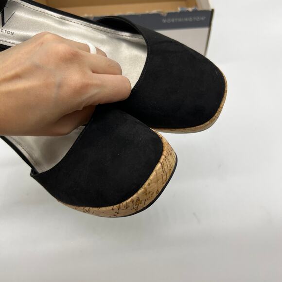 Worthington Womens Panama Block Heel Pumps Black Size 8.5M - Picture 8 of 11